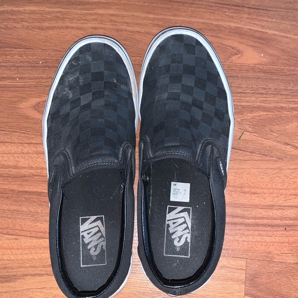 shiny checkered vans